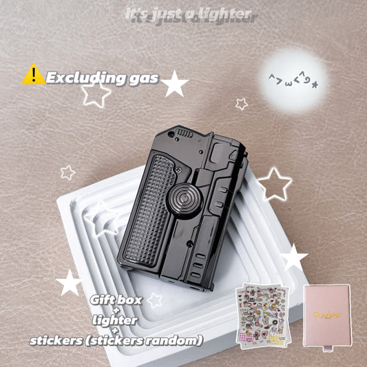 Glock Windproof Metal Lighter-Refillable,Adjustable(Requires Inflation)